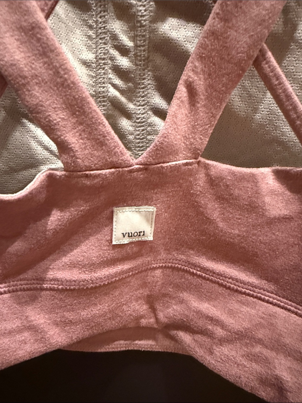 Vuori Blush Pink Double-Strap Sports Bra - Picture 2 of 2